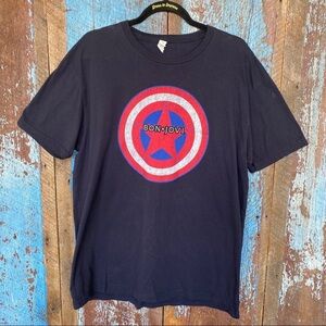 Bon Jovi Navy Circle Tour Band Tee